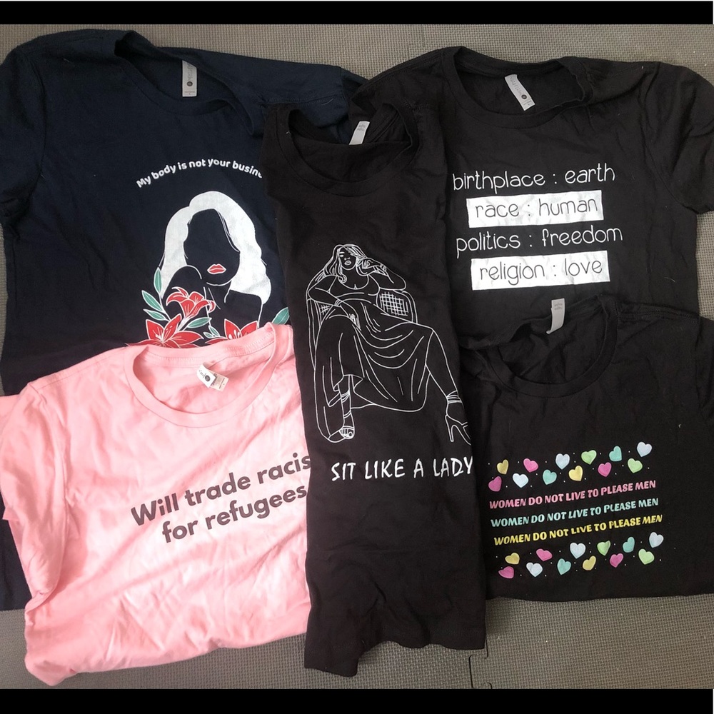 Lot of 5 New Activist Tshirts